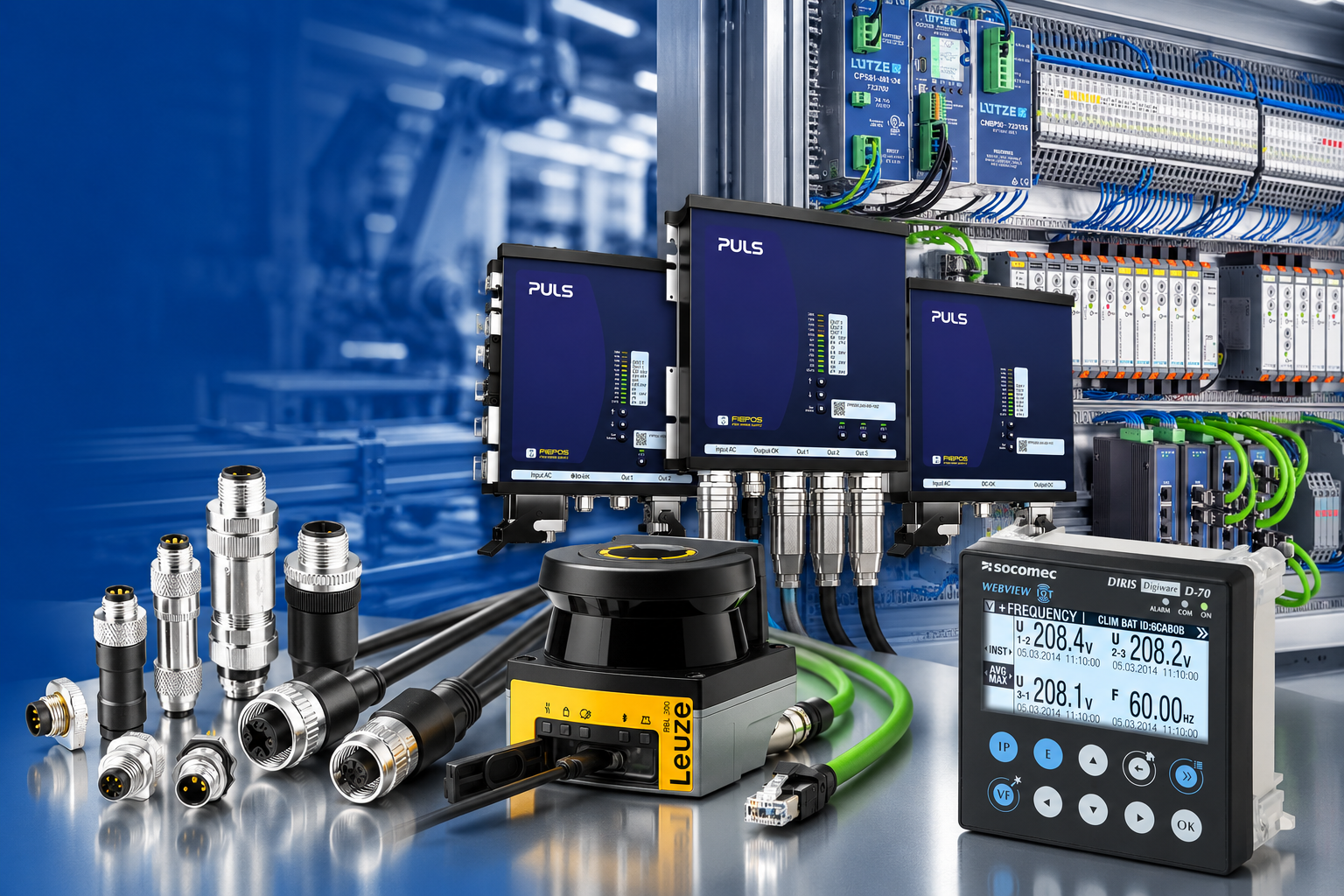 Industrial automation, power, connectivity, sensing, and manufacturing applications